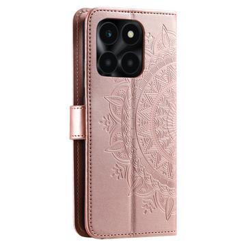 Honor X6b Mandala Series Etui med Pung - Pink
