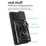 Honor X6b Roterende Ring Hybrid Cover med Kameraskjold - Rød