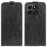 Honor X6b Vertikal Flip Cover med Kortholder - Sort