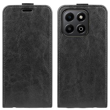 Honor X6b Vertikal Flip Cover med Kortholder - Sort