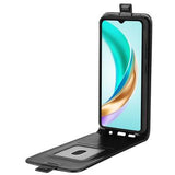 Honor X6b Vertikal Flip Cover med Kortholder - Sort