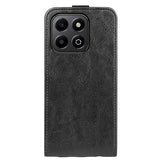 Honor X6b Vertikal Flip Cover med Kortholder - Sort