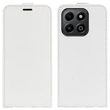 Honor X6b Vertikal Flip Cover med Kortholder - Hvid