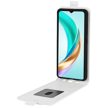 Honor X6b Vertikal Flip Cover med Kortholder - Hvid