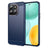 Honor X6c Børstet TPU Cover - Karbonfiber - blå