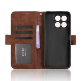 Honor X6c Kortholder Pung Etui - Brun