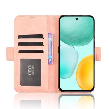 Honor X6c Kortholder Pung Etui - Pink