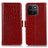 Honor X6c Crocodile Series Læderpung med RFID - Rød