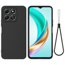 Honor X6c Flydende silikone cover med håndrem - sort
