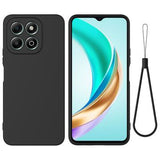 Honor X6c Flydende silikone cover med håndrem - sort