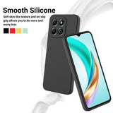 Honor X6c Flydende silikone cover med håndrem - sort