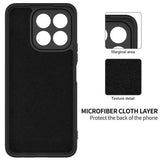 Honor X6c Flydende silikone cover med håndrem - sort