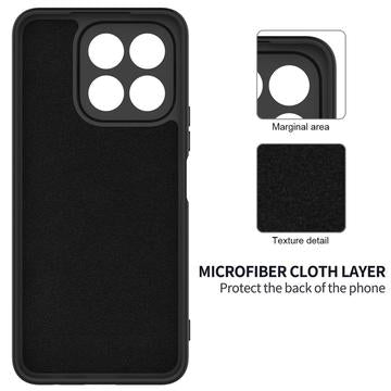 Honor X6c Flydende silikone cover med håndrem - sort