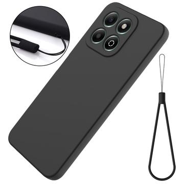 Honor X6c Flydende silikone cover med håndrem - sort