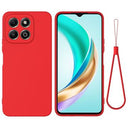 Honor X6c Flydende silikone cover med håndrem - rød