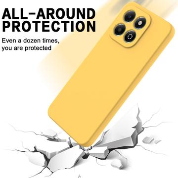 Honor X6c Flydende silikone cover med håndrem - gul