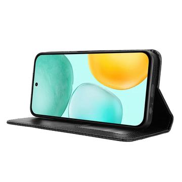 Honor X6c Retro Pung Taske med Magnetisk Lukning - Sort