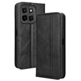 Honor X6c Retro Pung Taske med Magnetisk Lukning - Sort
