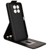 Honor X6c lodret flip-etui med stativ - sort