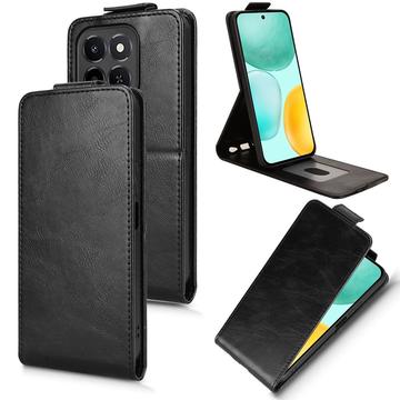 Honor X6c lodret flip-etui med stativ - sort
