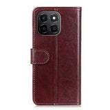Honor X6c Pung Etui med Stativ - Brun