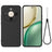 Honor X70/X9d/Magic8 Lite Flydende silikone cover med håndrem - sort