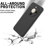Honor X70/X9d/Magic8 Lite Flydende silikone cover med håndrem - sort