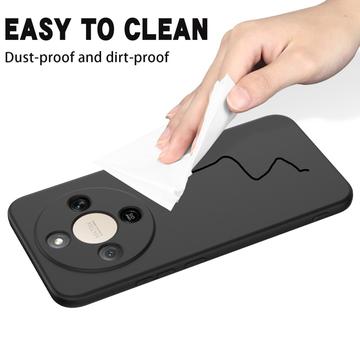 Honor X70/X9d/Magic8 Lite Flydende silikone cover med håndrem - sort