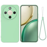 Honor X70/X9d/Magic8 Lite Flydende silikone cover med håndrem - grøn