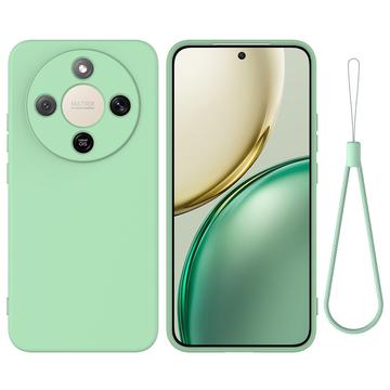Honor X70/X9d/Magic8 Lite Flydende silikone cover med håndrem - grøn