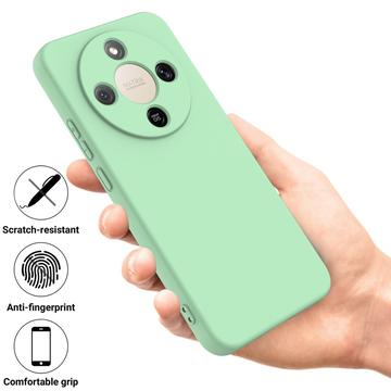 Honor X70/X9d/Magic8 Lite Flydende silikone cover med håndrem - grøn