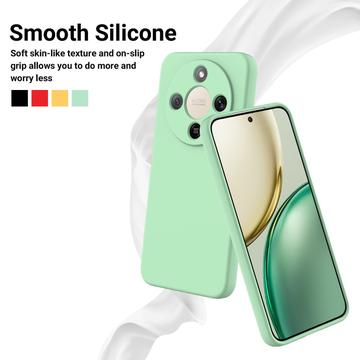 Honor X70/X9d/Magic8 Lite Flydende silikone cover med håndrem - grøn