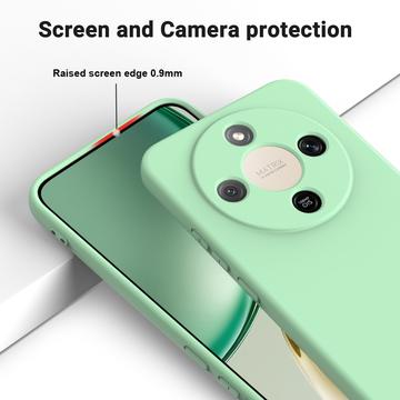 Honor X70/X9d/Magic8 Lite Flydende silikone cover med håndrem - grøn