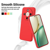 Honor X70/X9d/Magic8 Lite Flydende silikone cover med håndrem - rød