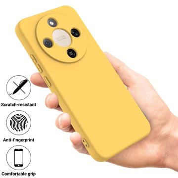 Honor X70/X9d/Magic8 Lite Flydende silikone cover med håndrem - gul