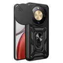 Honor X70/X9d/Magic8 Lite Roterende Ring Hybrid Cover med Kameraskjold - Sort