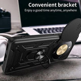 Honor X70/X9d/Magic8 Lite Roterende Ring Hybrid Cover med Kameraskjold - Sort