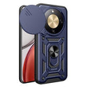 Honor X70/X9d/Magic8 Lite Roterende Ring Hybrid Cover med Kameraskjold - Blå
