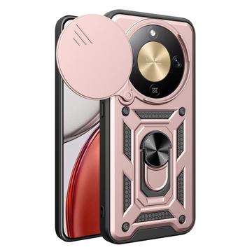 Honor X70/X9d/Magic8 Lite Roterende Ring Hybrid Cover med Kameraskjold - Rødguld