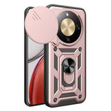 Honor X70/X9d/Magic8 Lite Roterende Ring Hybrid Cover med Kameraskjold - Rødguld