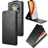 Honor X70/X9d/Magic8 Lite lodret flip-etui med stativ - sort