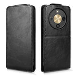 Honor X70/X9d/Magic8 Lite lodret flip-etui med stativ - sort