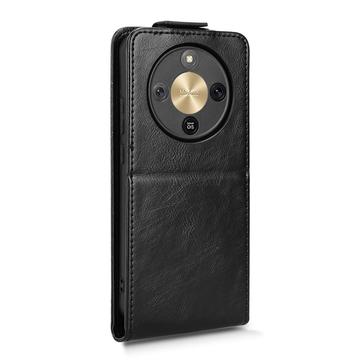 Honor X70/X9d/Magic8 Lite lodret flip-etui med stativ - sort