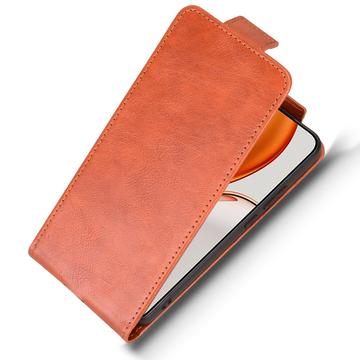 Honor X70/X9d/Magic8 Lite lodret flip-etui med stativ - Brun