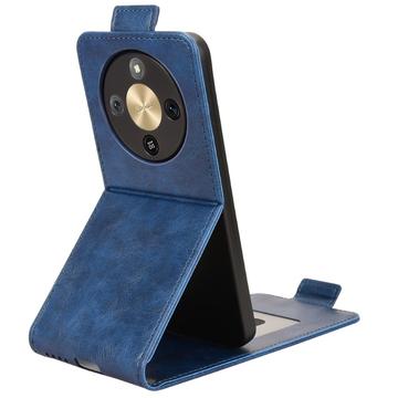 Honor X70/X9d/Magic8 Lite lodret flip-etui med stativ - mørkeblå