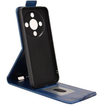 Honor X70/X9d/Magic8 Lite lodret flip-etui med stativ - mørkeblå