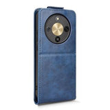 Honor X70/X9d/Magic8 Lite lodret flip-etui med stativ - mørkeblå