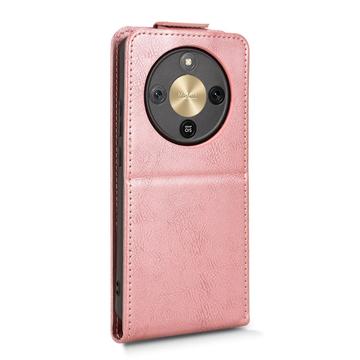 Honor X70/X9d/Magic8 Lite lodret flip-etui med stativ - rosaguld