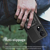 Honor X7b/90 Smart Roterende Ring Hybrid Cover med Kameraskjold - Sort