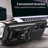 Honor X7b/90 Smart Roterende Ring Hybrid Cover med Kameraskjold - Blå